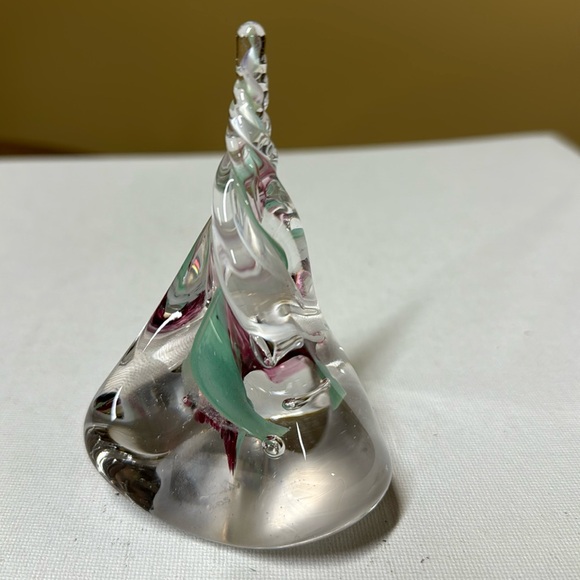 Fred WILKERSON 2012 Art Glass Swirl Twist Paperweight/ring...